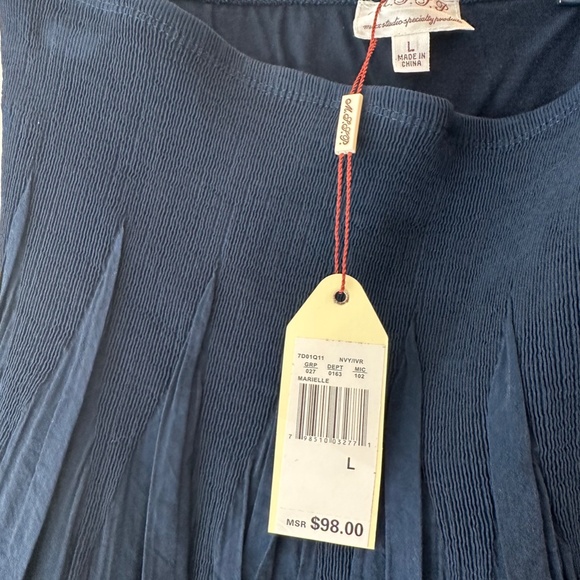 M.S.S.P. size L navy blue full maxi skirt NWT - Picture 9 of 9